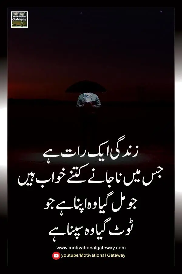 zindagi quotes, raat quotes, sapany urdu quotes, khuwab urdu quotes, toota sapna, urdu poetry, urdu shayari,